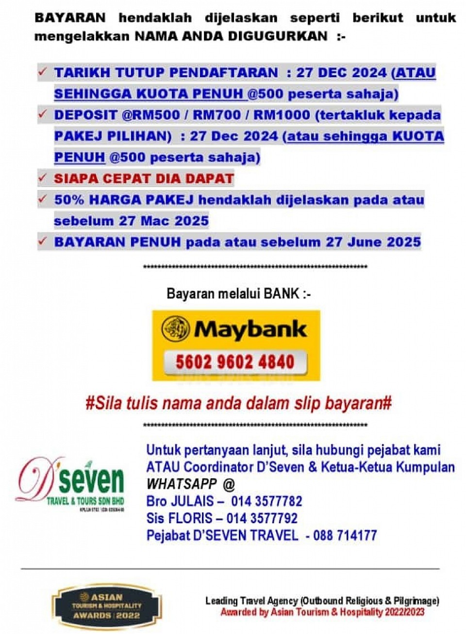 D'Seven Sdn Bhd - Payment channel and Management